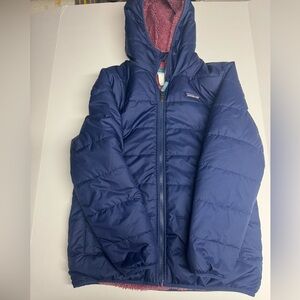 Patagonia Blue Hooded Puffer Jacket